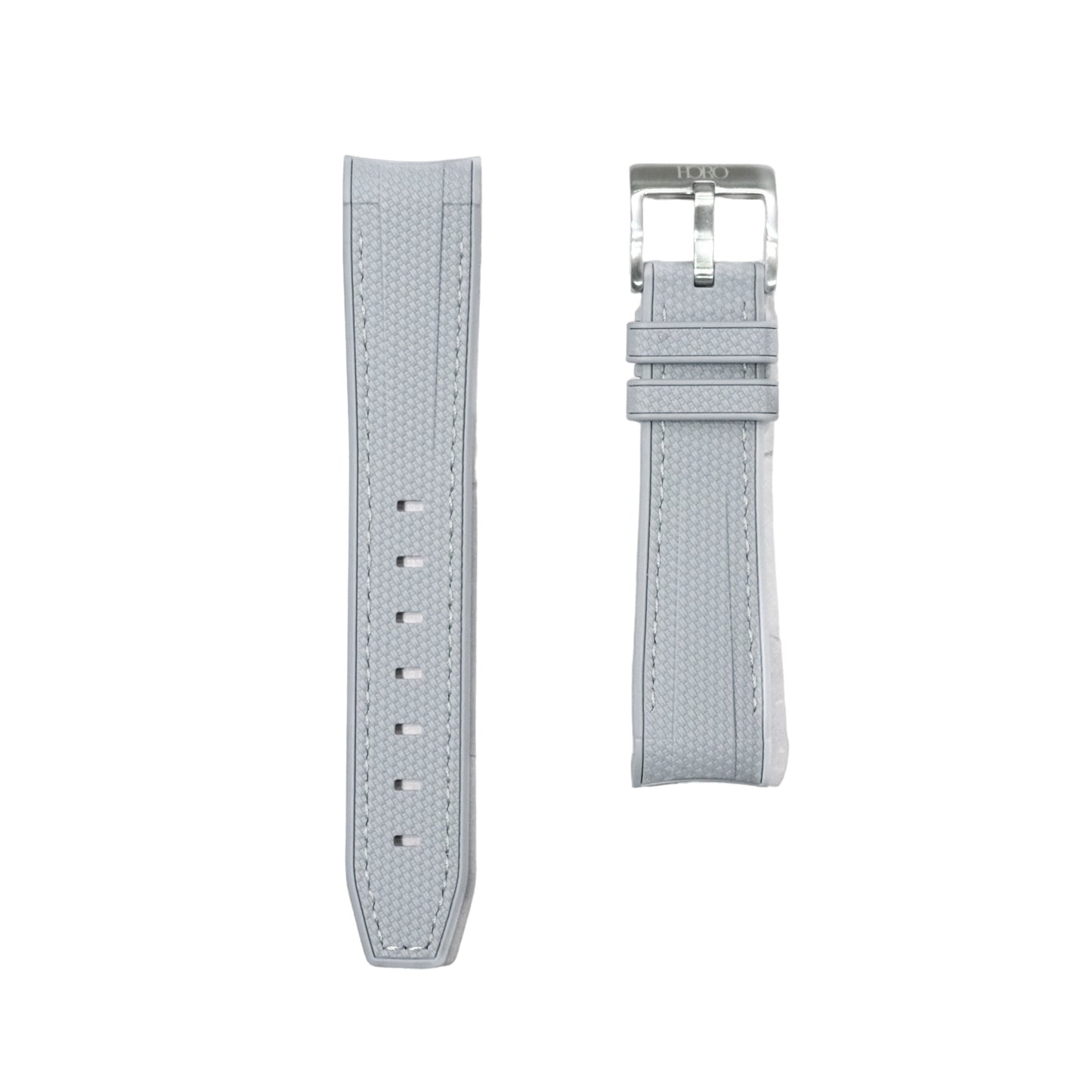 61M - Rubber strap Grey with stitching