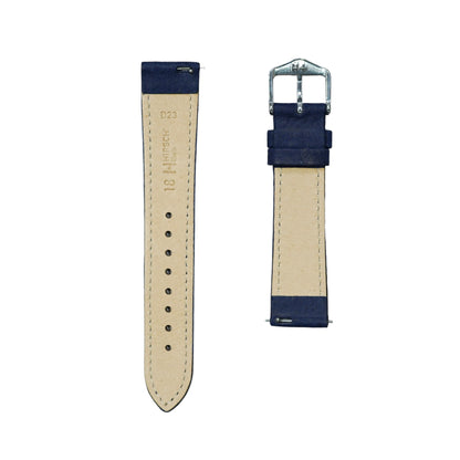 Hirsch OSIRIS Calf Leather with Nubuck Effect Watch Strap in blue