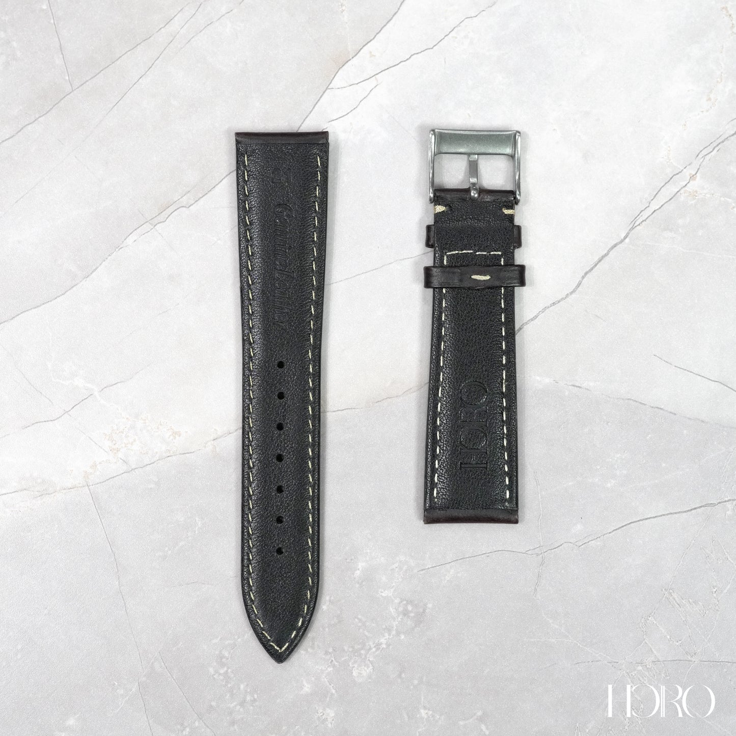 58M - Calf leather strap black – Mainly Files Limited