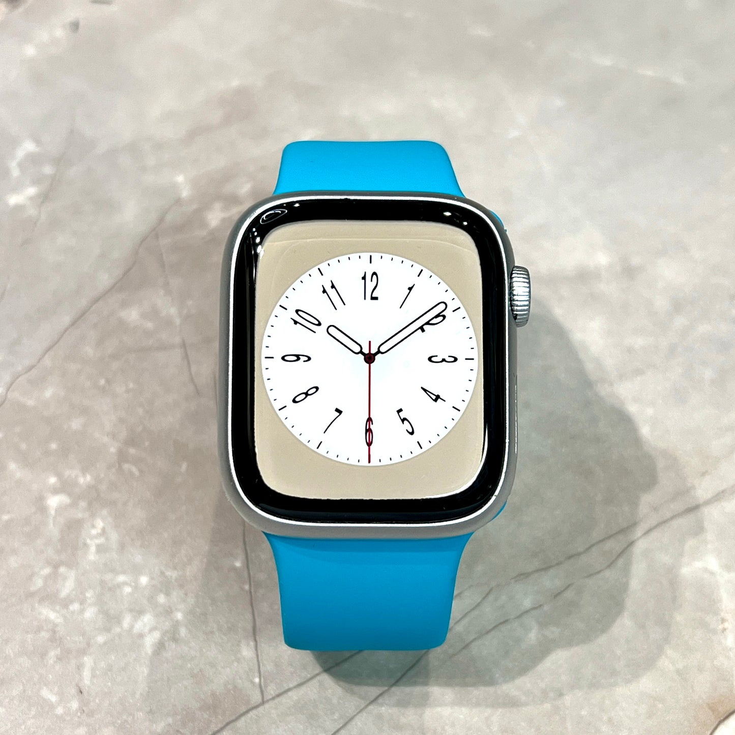 Aqua blue Silicone rubber strap for Apple Watch