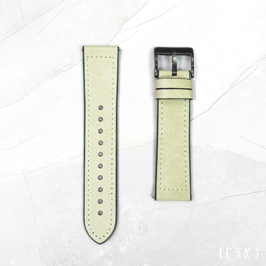 50R - Calf leather/Silicone rubber strap Beige