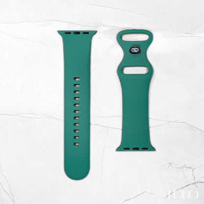 Forest Green Silicone rubber strap for Apple Watch