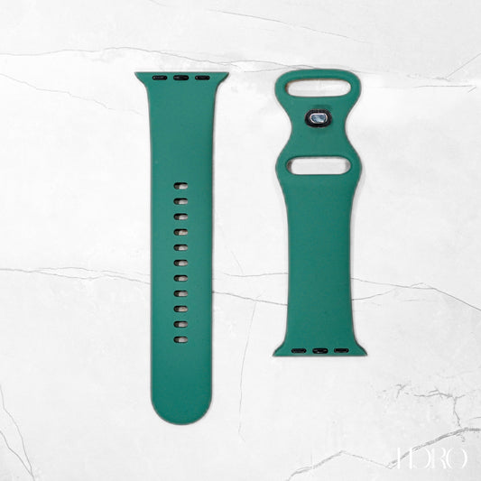 Forest Green Silicone rubber strap for Apple Watch