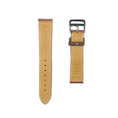 52X - Calf leather strap Chestnut brown