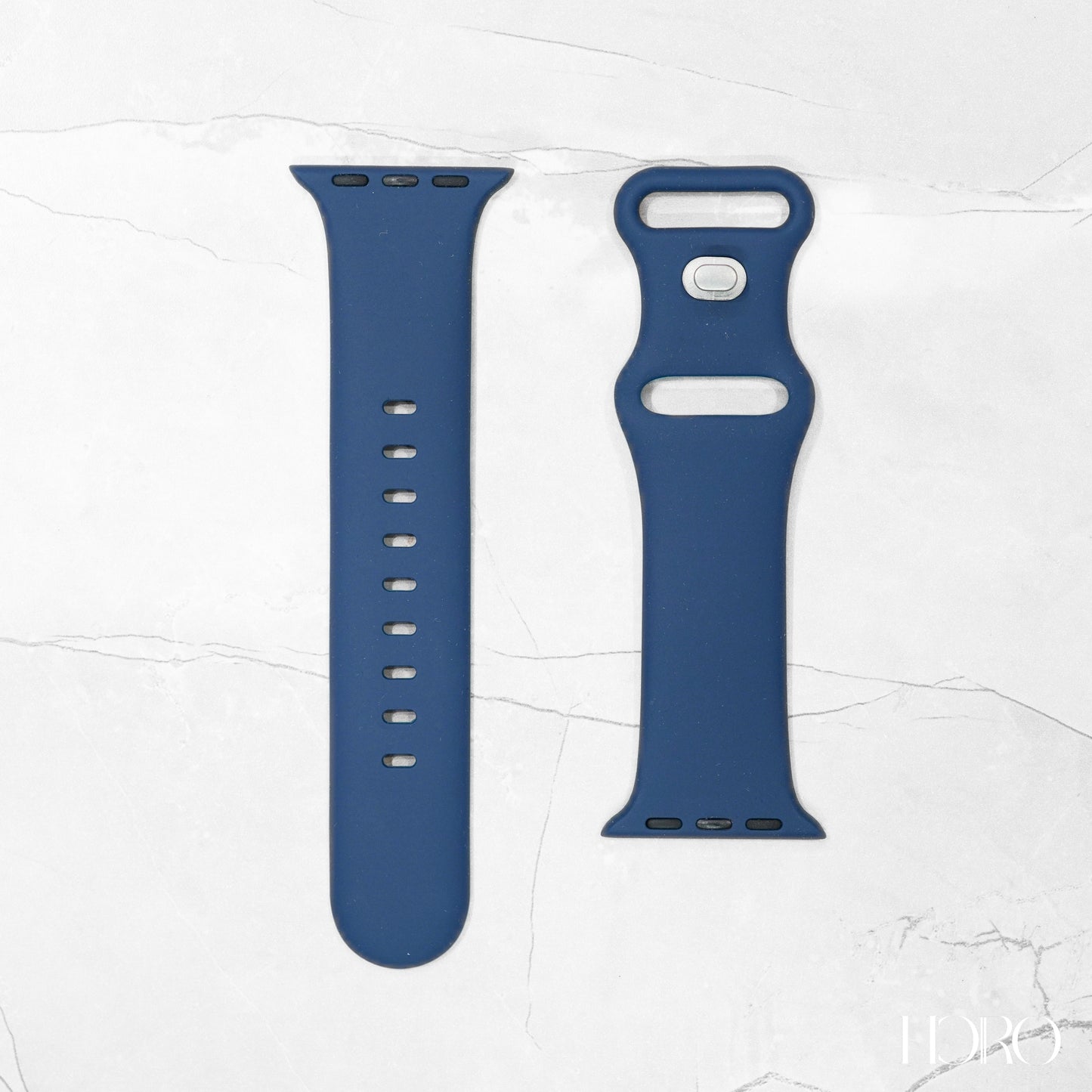 Blue Silicone rubber strap for Apple Watch