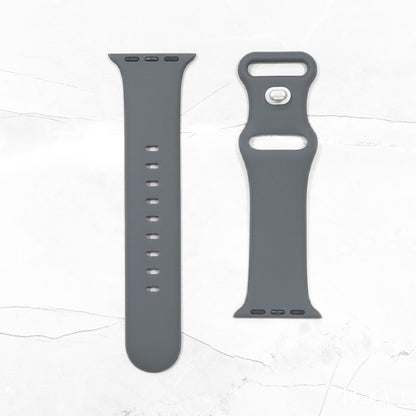 Grey Silicone rubber strap for Apple Watch