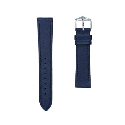 Hirsch OSIRIS Calf Leather with Nubuck Effect Watch Strap in blue