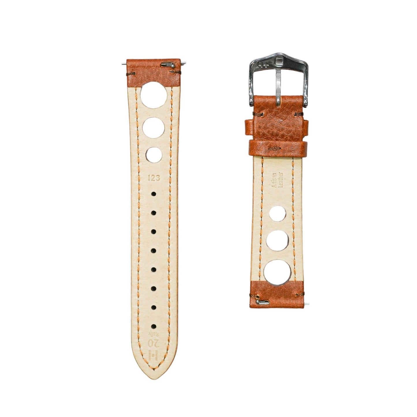 Hirsch RALLY Racing Strap in Gold Brown