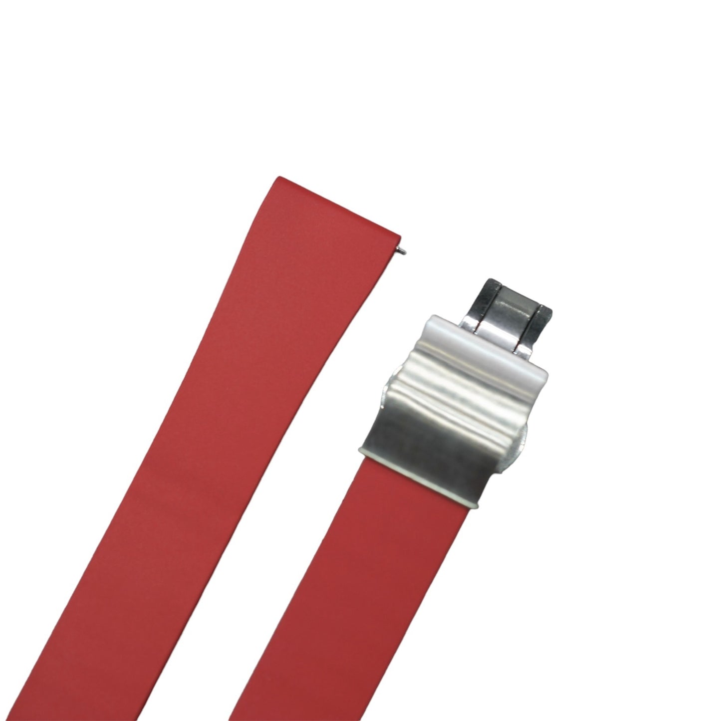 610 - Red Adjustable FKM Rubber strap with clasps