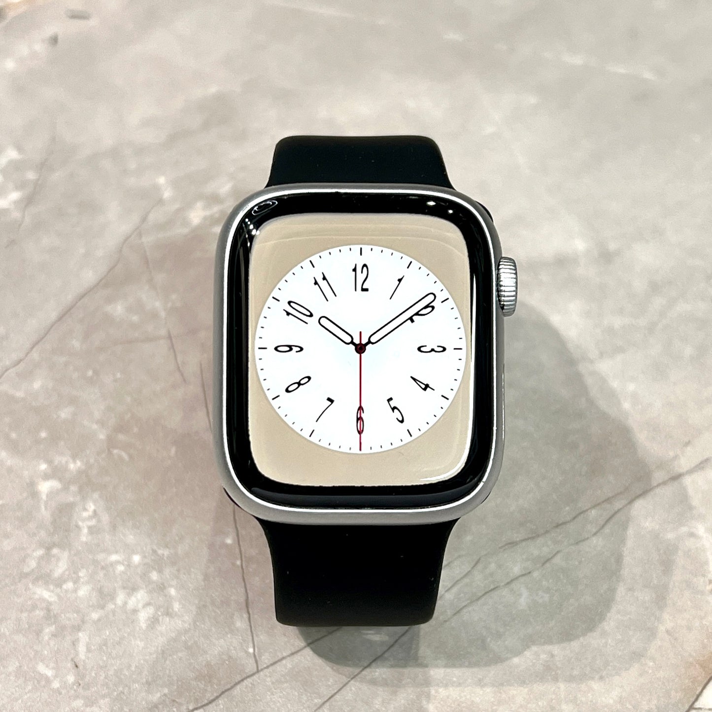 Black Silicone rubber strap for Apple Watch