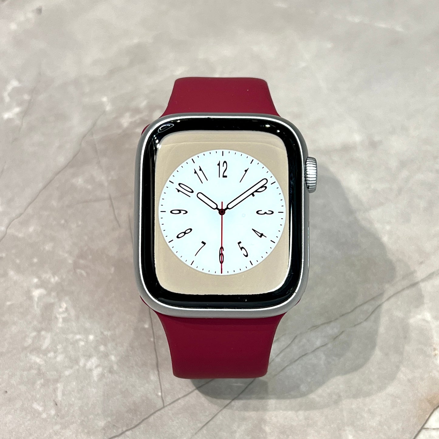 Burgundy Red Silicone rubber strap for Apple Watch