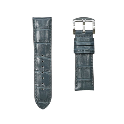 4A -  Blue grey Genuine leather strap