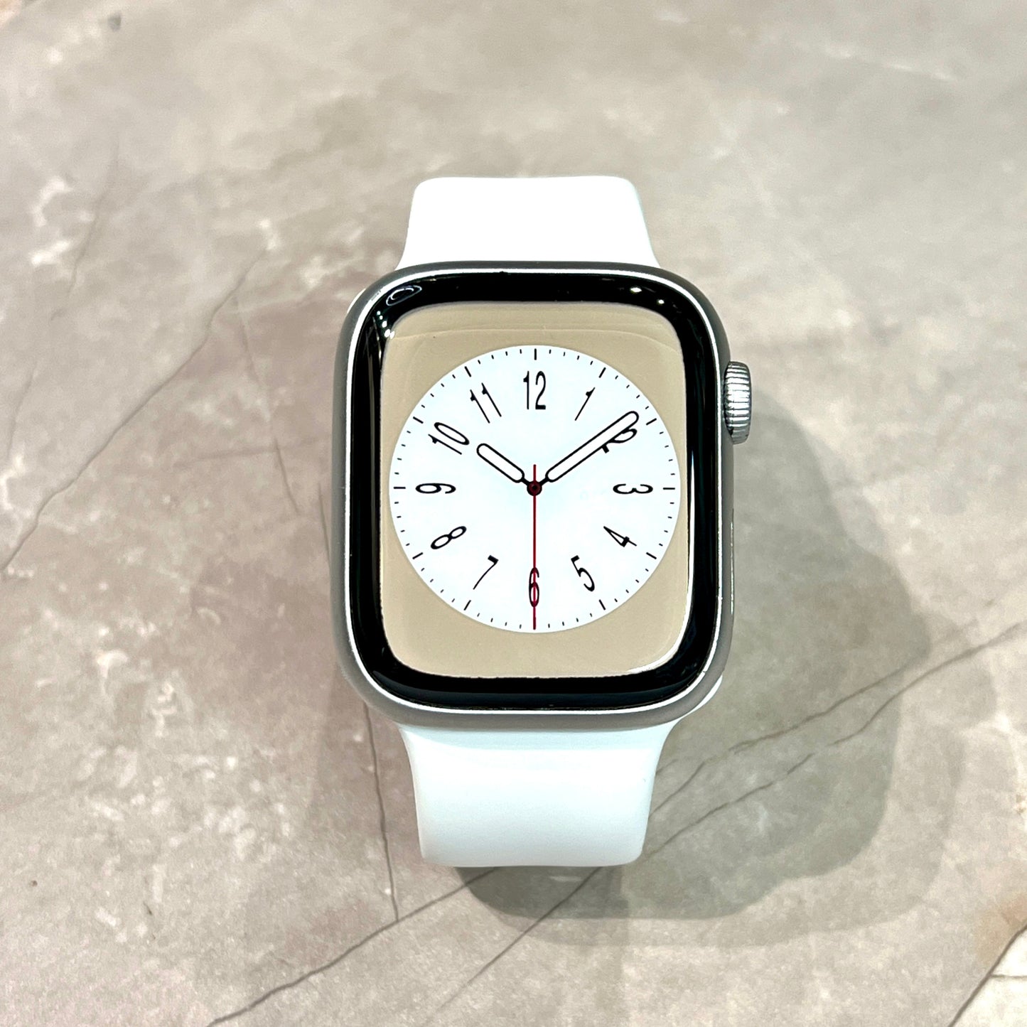 White Silicone rubber strap for Apple Watch