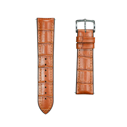 Hirsch PAUL Alligator Embossed Performance Watch Strap in HONEY