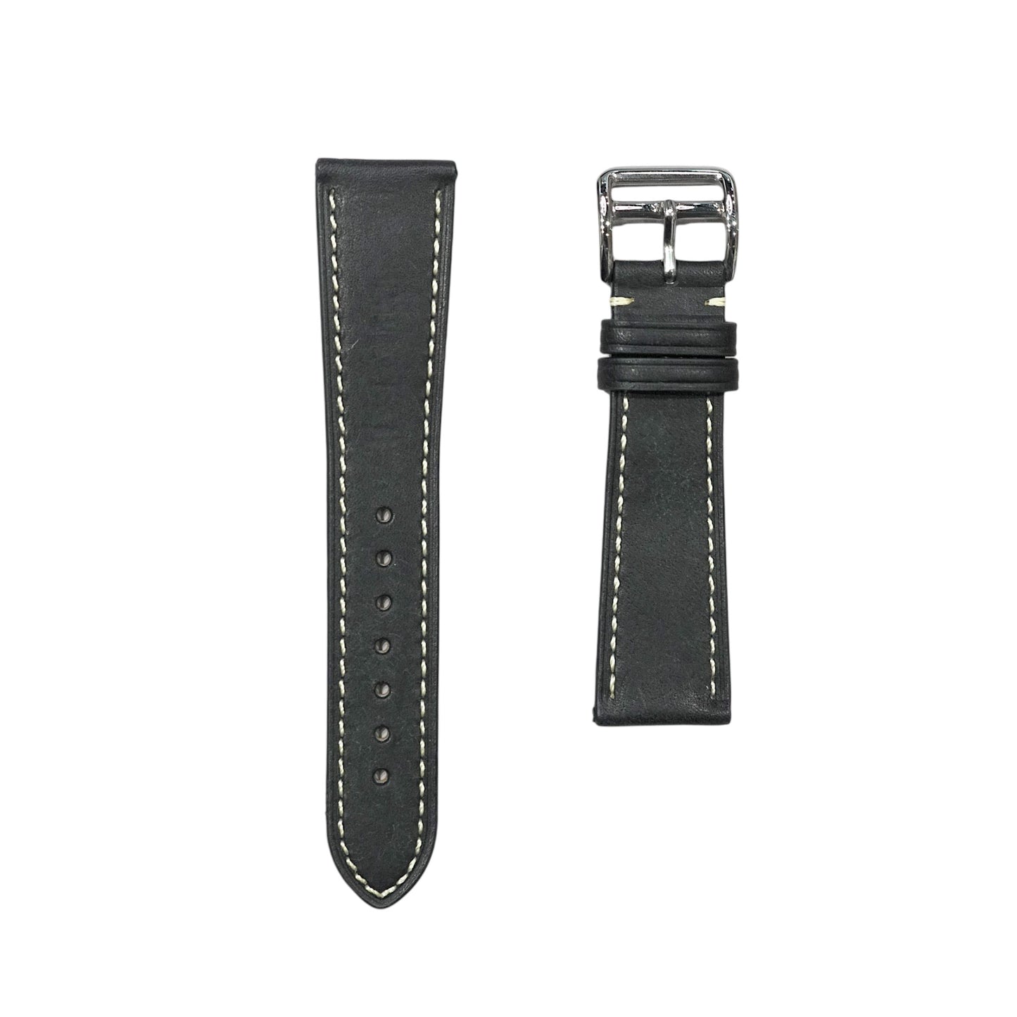 52X - Calf leather strap Black