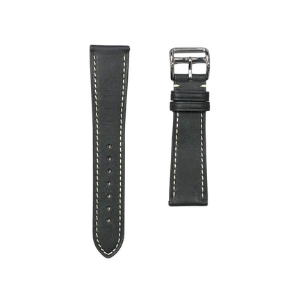 52X - Calf leather strap Black