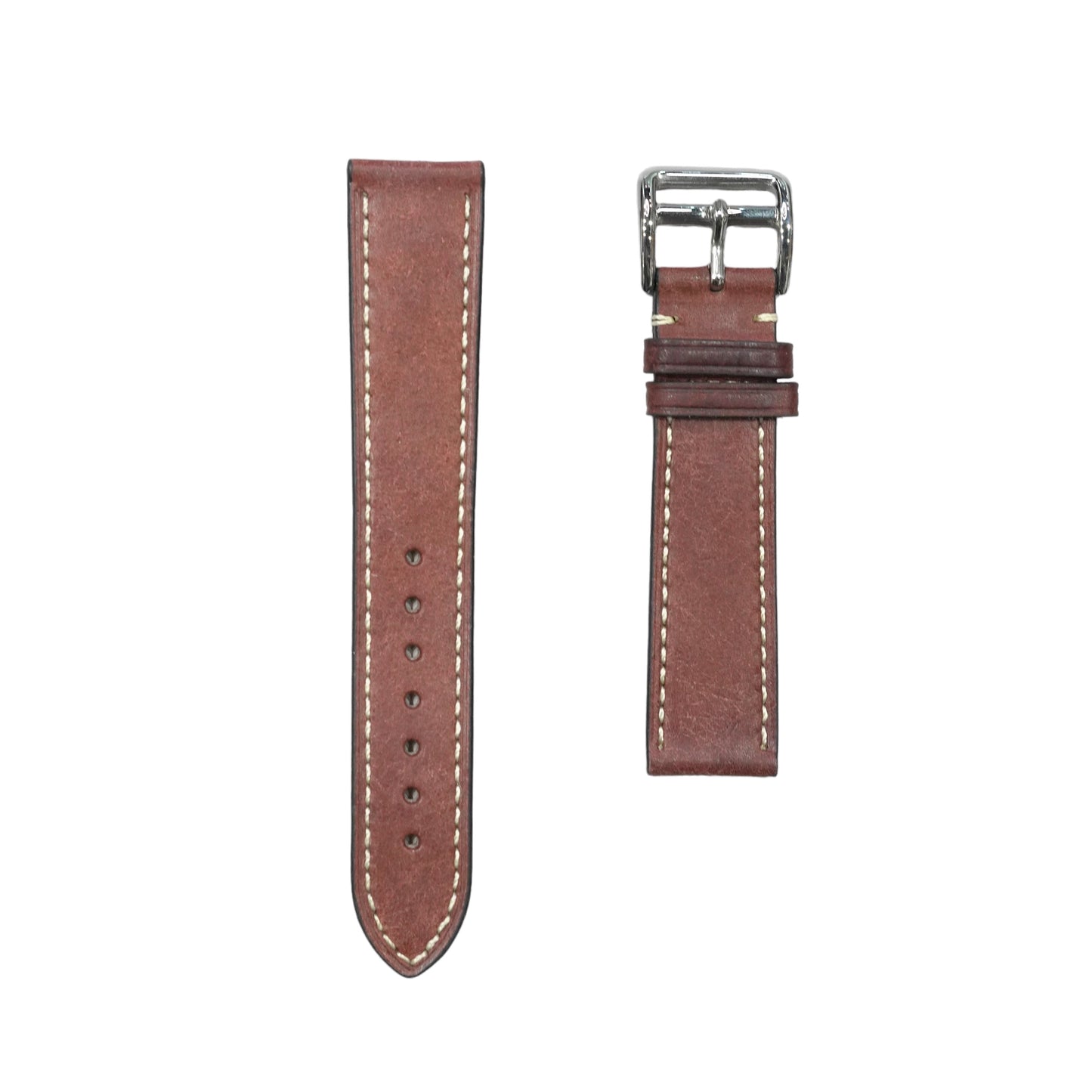 52X - Calf leather strap Chestnut brown