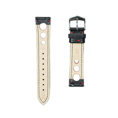 Hirsch RALLY Racing Strap in Black & Red