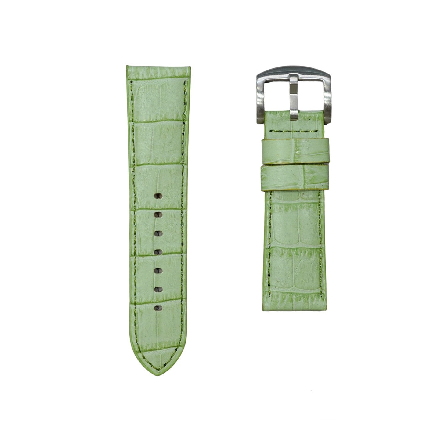 4A -  Lime Green Genuine leather strap