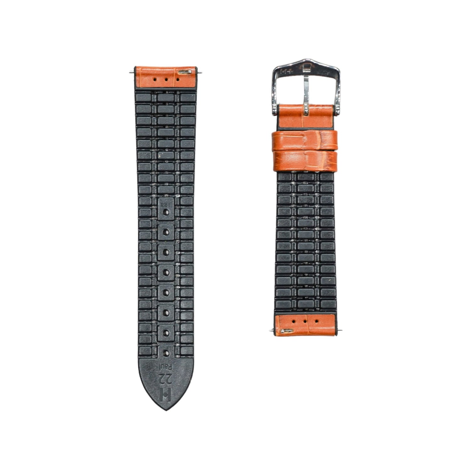 Hirsch PAUL Alligator Embossed Performance Watch Strap in HONEY