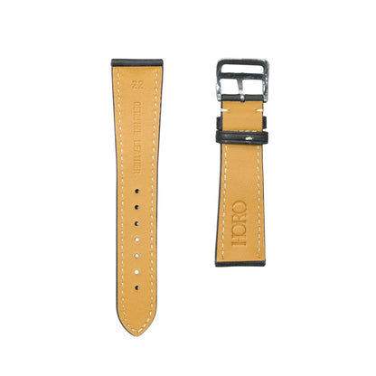 52X - Calf leather strap Black