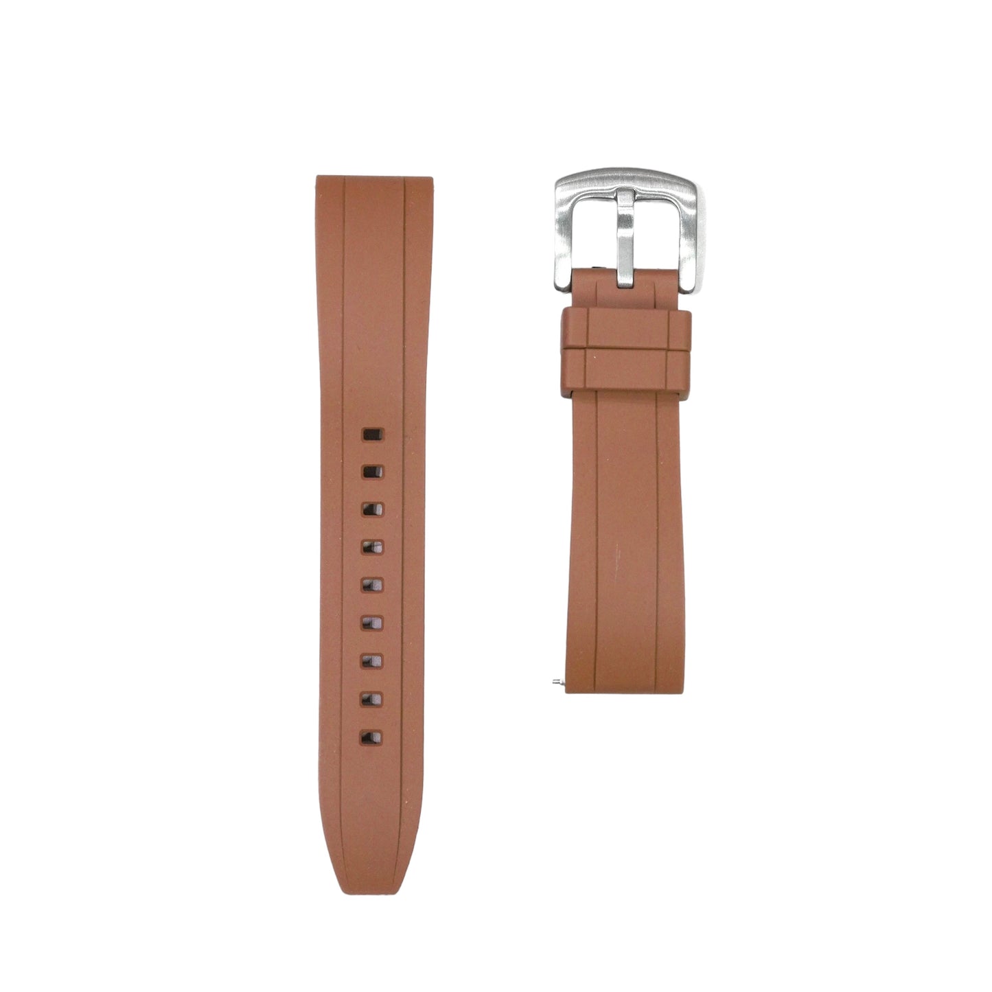 615P - Brown FKM Rubber strap