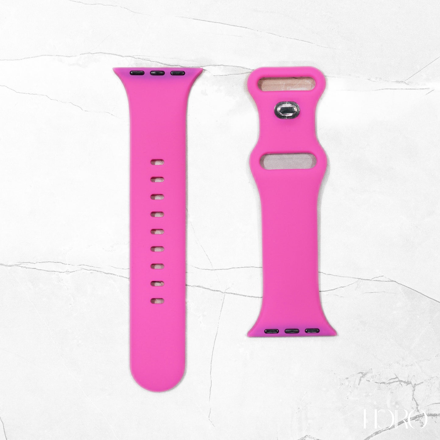 Shocking Pink Silicone rubber strap for Apple Watch