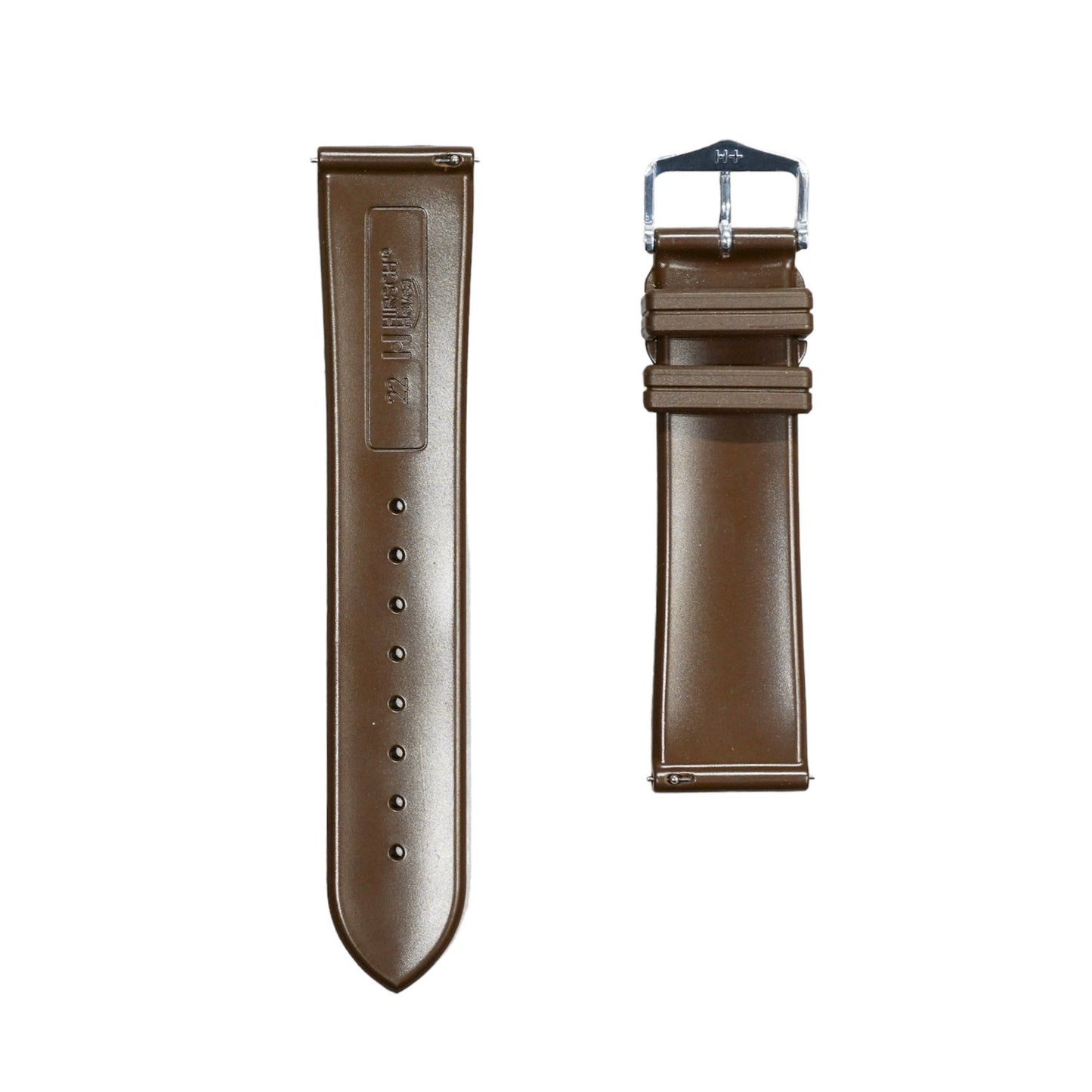 Hirsch HEVEA Natural Rubber Waterproof Watch Strap in BROWN