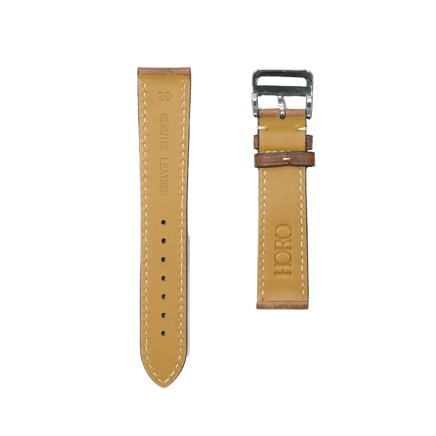 52X - Calf leather strap Honey Brown