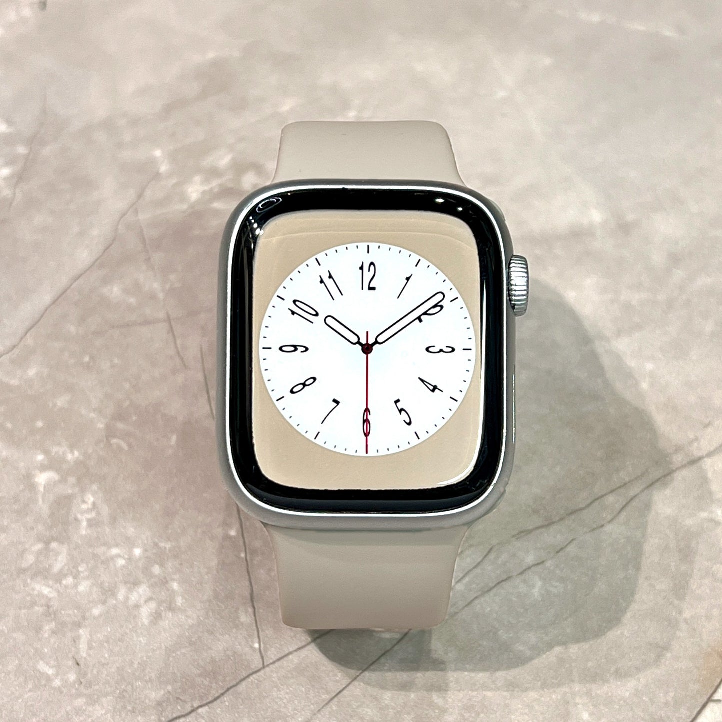 Beige Silicone rubber strap for Apple Watch