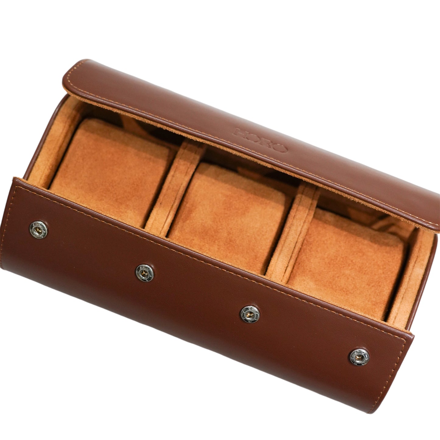 HORO Brown travel case for 3 watches