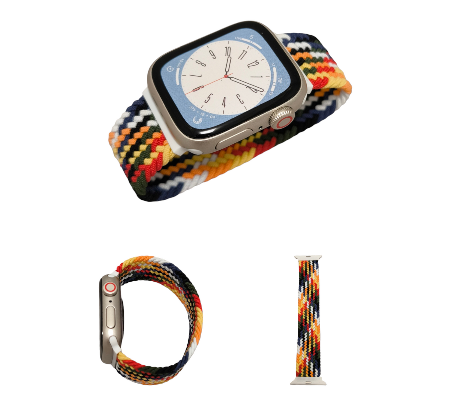 Nylon woven watch strap elastic watch band for 42/44/45MM Apple watch